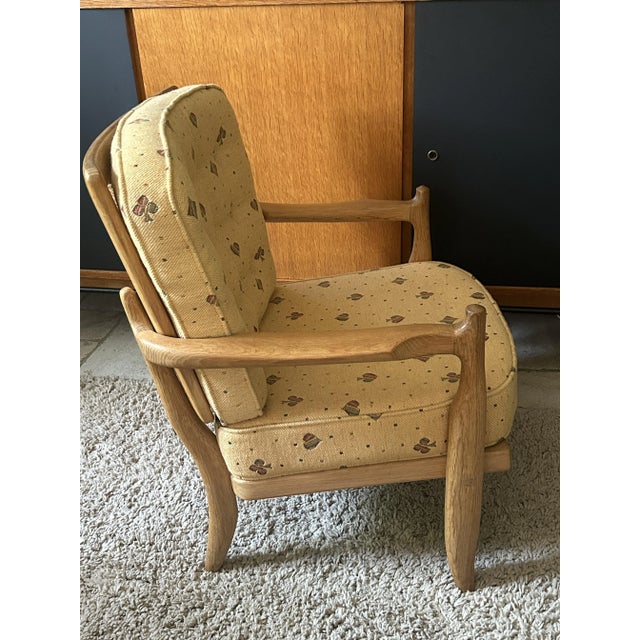 José Oak Armchair by Guillerme Et Chambron for Votre Maison, 1960 For Sale - Image 6 of 12