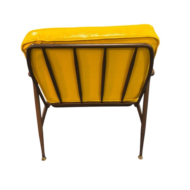 1960s Mid Century Modern Baumritter Metal and Wood Patio Sun Porch Chair For Sale - Image 4 of 6
