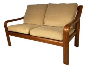 Mid-Century Danish Teak Loveseat by Uldum