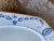 French Country Mid Century Wood & Sons Broadmoor Blue Octagonal Ironstone Turkey Serving Platter For Sale - Image 3 of 12