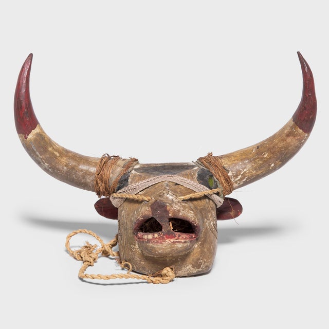 Tribal Guinea-Bissau Ox Mask, C. 1900 For Sale - Image 3 of 4