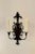 There's an Old World charm to this double candle wrought iron and walnut wood candle sconce. The French Rococo wrought...