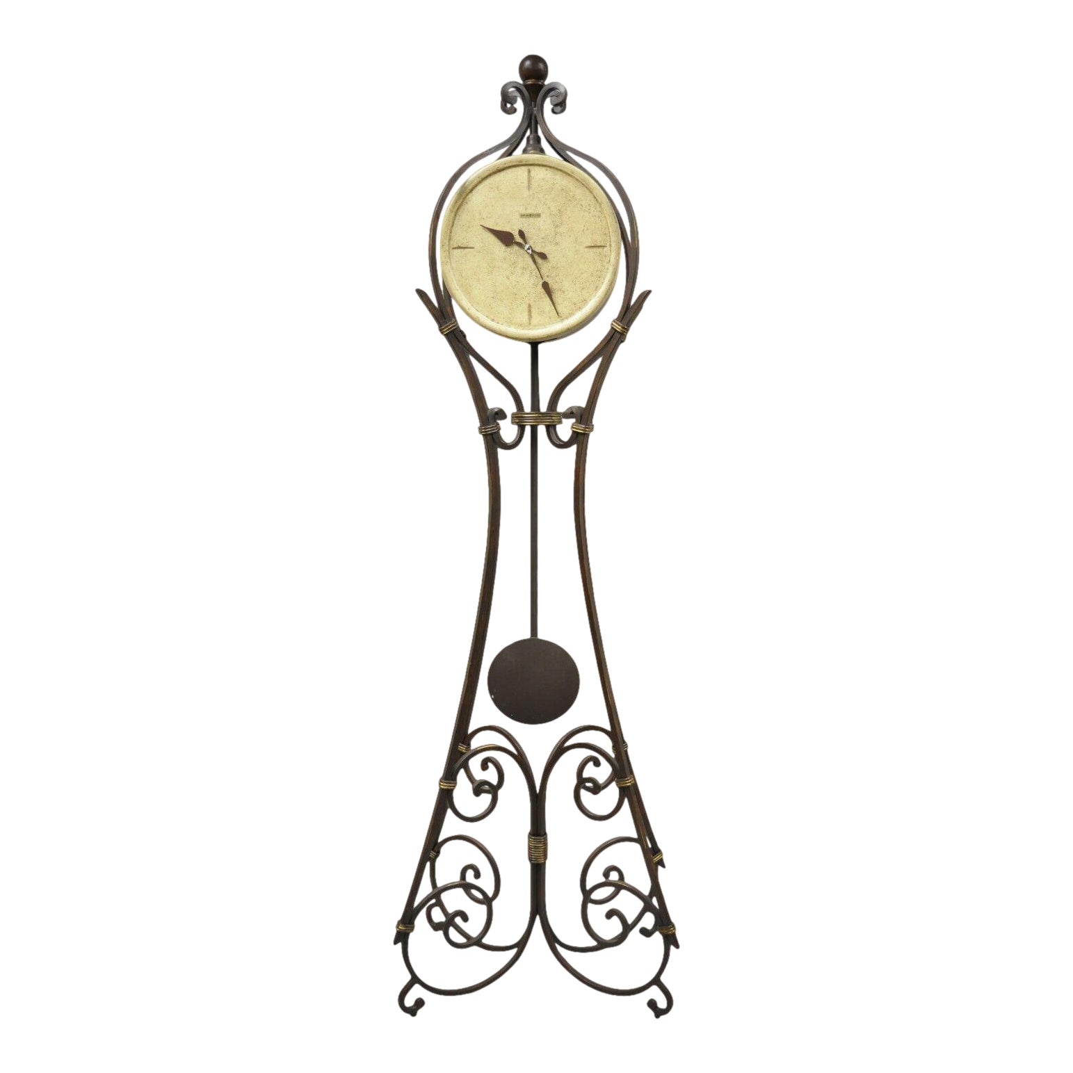 Howard Miller Vercelli Grandfather Clock Tall Wrought Iron Standing