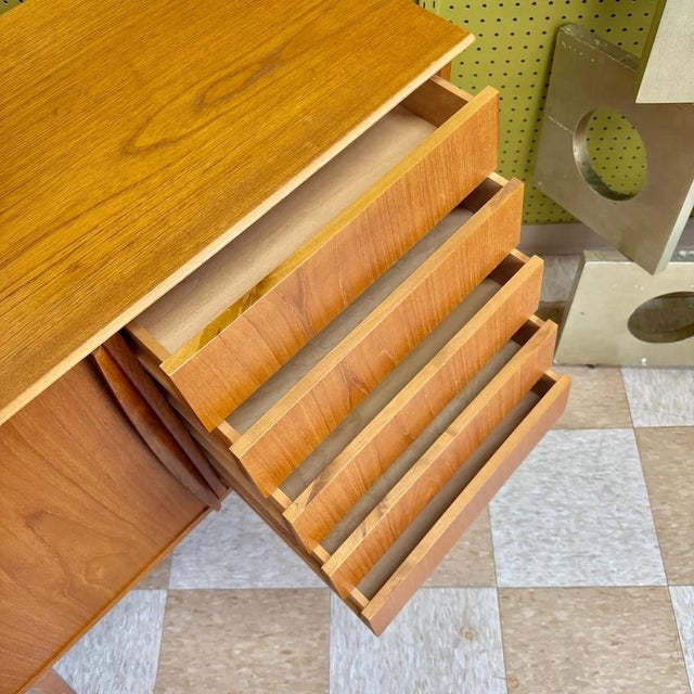 Brown Mid 20th Century Swedish Compact Sideboard For Sale - Image 8 of 8