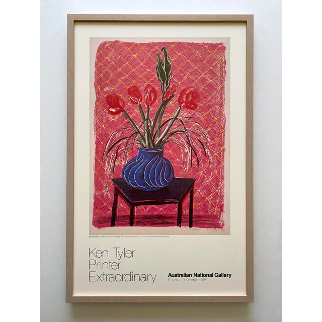 David Hockney Vintage 1985 Pop Art Lithograph Print Framed Exhibition Poster " Amaryllis in Vase " 1984 For Sale - Image 18 of 18