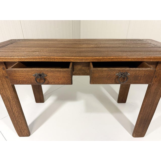 Rustic Oak Console Table, 1960s For Sale - Image 14 of 18