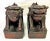 Charming pair of vintage carved wood foo dogs. The pair are made of carved wood, possibly rosewood or walnut species. They...