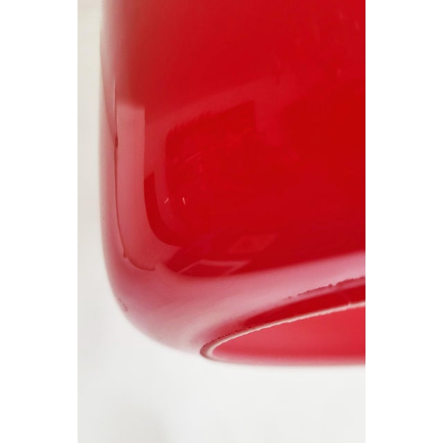 1960s Pop Art Italian Red Glass Lamp, 1960s For Sale - Image 5 of 11