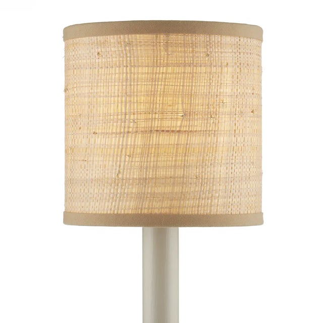 Currey & Company Natural Grasscloth Drum Chandelier Shade For Sale In Atlanta - Image 6 of 6