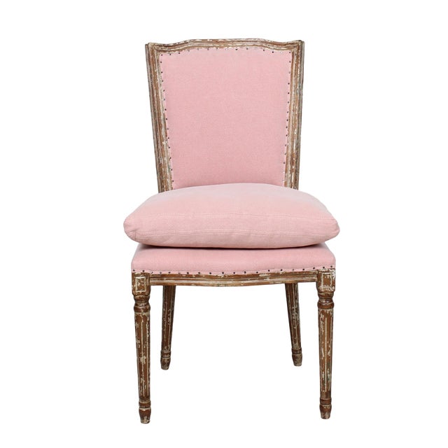 Spectra Home Shabby Chic French Carved Wood Dining Chairs A Pair