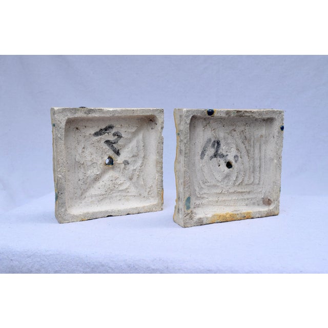 Antique French Hand Made Tiles For Sale - Image 4 of 6