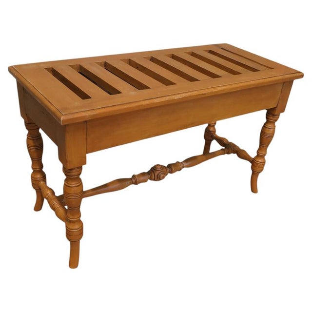 Wood Arts and Crafts Golden Oak Luggage Rack, 1880 For Sale - Image 7 of 7