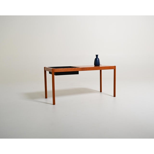 Wood Scandinavian Teak Bench with Plant Holder, 1960s For Sale - Image 7 of 7
