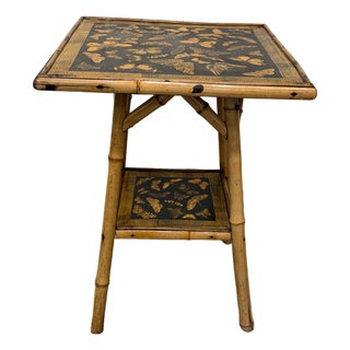 19th Century English Decoupage Side Table For Sale