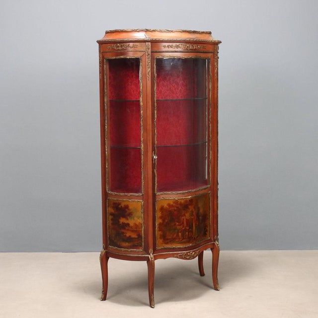 Baroque-Style Mahogany Display Cabinet For Sale - Image 12 of 12
