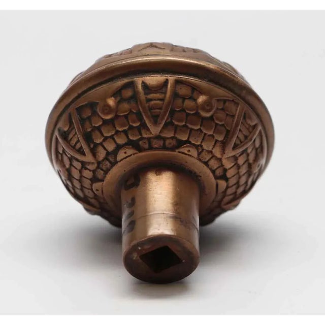 Antique Bronze Vernacular 6 Fold Norwalk Passage Door Knob For Sale - Image 4 of 5