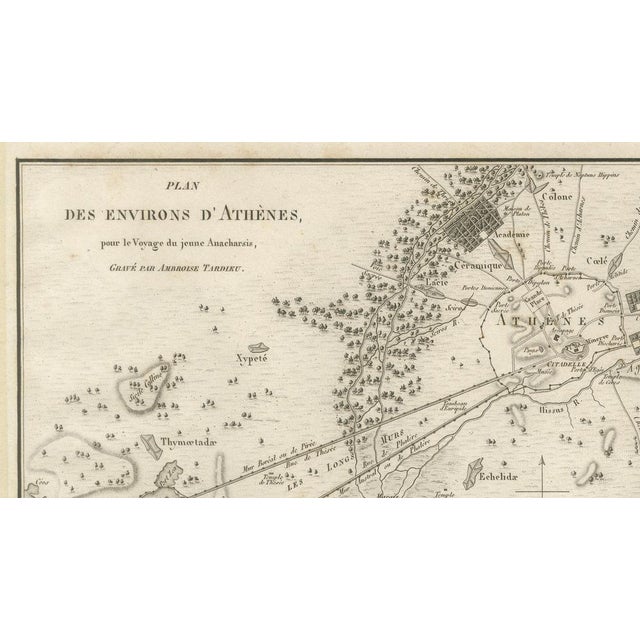 Ancient Athens and Piraeus Map from Ambroise Tardieu, 1825 For Sale - Image 6 of 9