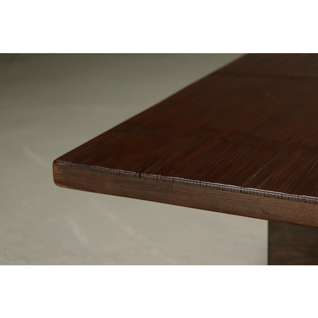 Bamboo and Wood Coffee Table by Axel Vervoordt, 1980s For Sale - Image 9 of 14