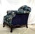 1920s Newly Reupholstered Linen Chinoiserie Club Chair For Sale - Image 4 of 6