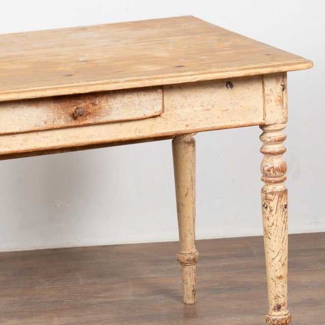 Original Painted Pine Drop Leaf Side Table, Sweden Circa 1840 For Sale - Image 12 of 16