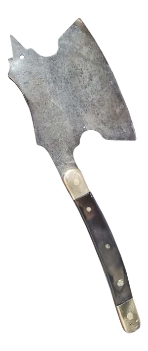 19th-Century Hand-Forged Steel and Bronze Tobacco Hatchet From Virginia