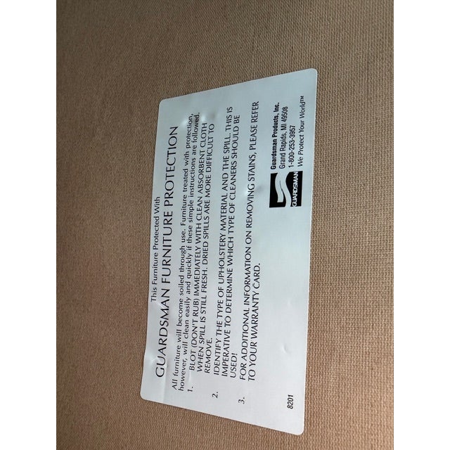 Late 20th Century Beautiful Vanguard Camel‑Back Sofa – Plush, Cozy, and Timeless For Sale - Image 11 of 14