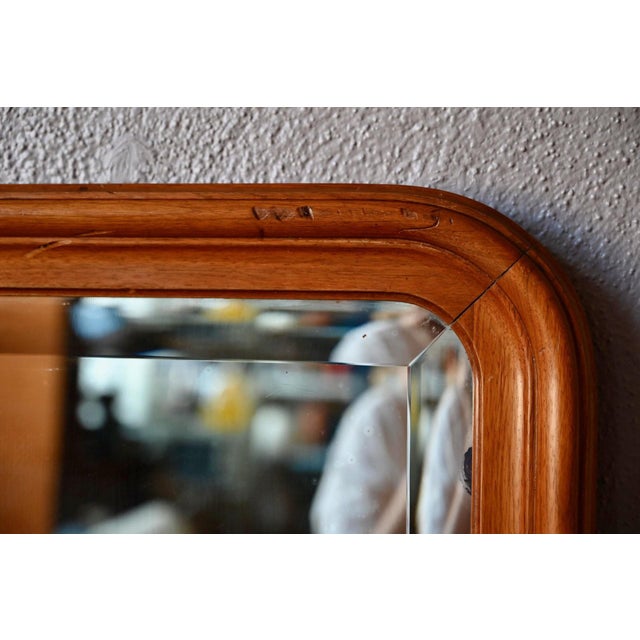1950s Louis Philippe Mirror in Wood, 1940s For Sale - Image 5 of 11
