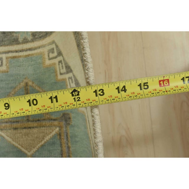 Anatolia Runner 3′ X 14’3” Ivory Wool Tribal Hand-Knotted Oriental Rug For Sale - Image 11 of 12