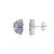 Not Yet Made - Made To Order Natural Tanzanite & Diamond Classic Cluster Stud Earrings in Sterling Silver- A Pair For Sale - Image 5 of 14