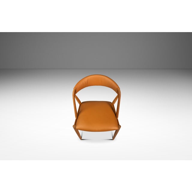 Set of Four (4) Mid-Century Danish Modern Model 31 Dining Chairs in Teak & Leather Attributed to Kai Kristiansen for Schou Andersen, Denmark, C. 1960s For Sale - Image 9 of 18