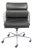 Dark Gray Leather Office Chair Eames for Herman Miller Aluminum Group Soft Pad For Sale