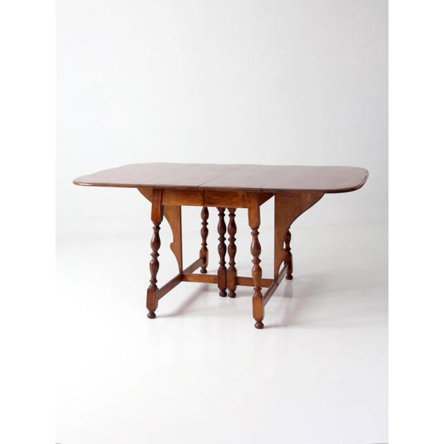1940s American Chair Co Drop Leaf Gateleg Dining Table For Sale - Image 6 of 18