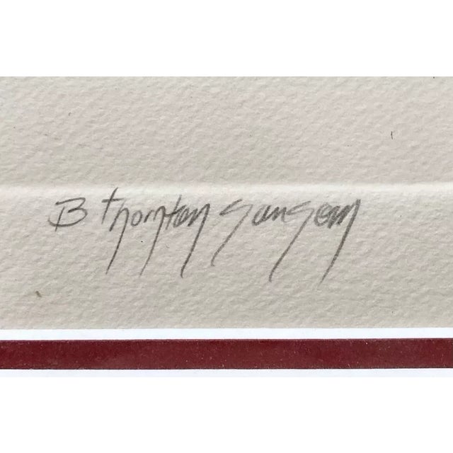 1970s B. Thornton Sansom “Navajo Christmas” Framed Signed & Numbered Litho Print For Sale In Dallas - Image 6 of 12