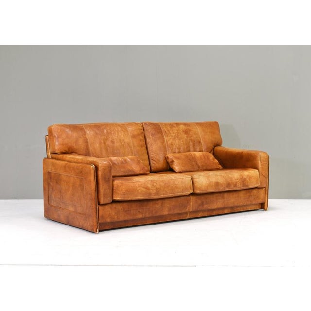 Arcon Sofas in Buffalo Leather by Marco Milisich, Italy, 1970s, Set of 2 For Sale - Image 4 of 18