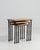 1970s Set Of Three Cast Iron Nesting Tables With Wooden Tops For Sale - Image 13 of 13