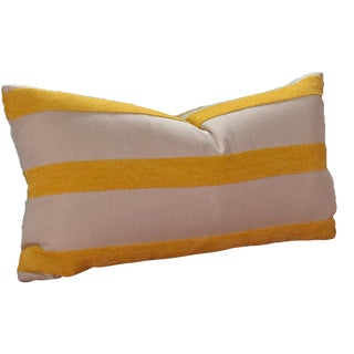 Custom Yellow Striped Throw Pillow Cover For Sale