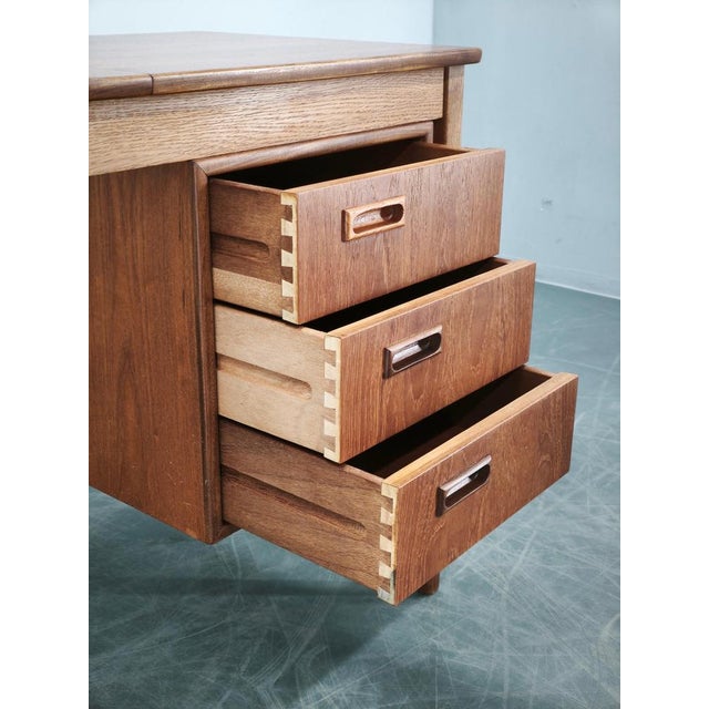 Teak Vanity Table with Mirror by Sven Aage Madsen, Denmark, 1960s, Set of 2 For Sale - Image 6 of 18