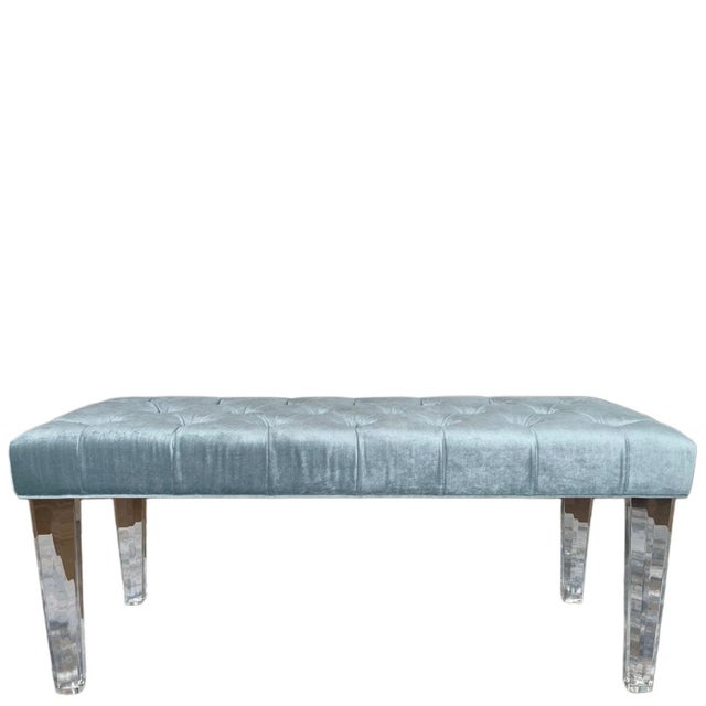 Textile Glamorous Tufted Bench by Artefac For Sale - Image 7 of 7