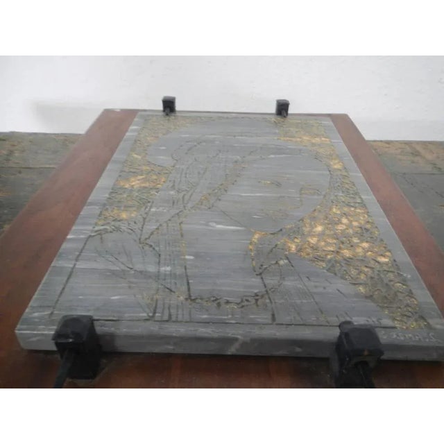 Madonna Sculpture in Marble, 1970s For Sale - Image 4 of 13