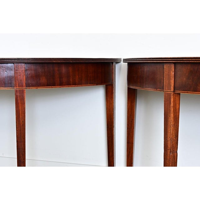 Pair of 19th Century English Mahogany Console Tables For Sale - Image 14 of 17