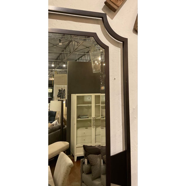 Jonathan Charles Jonathan Charles Modern Curved Bronze Wall Mirror For Sale - Image 4 of 5