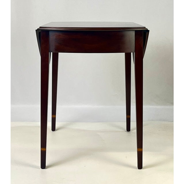 Late 20th Century Federal Style Mahogany Pembroke Table by Henkel Harris For Sale - Image 9 of 16