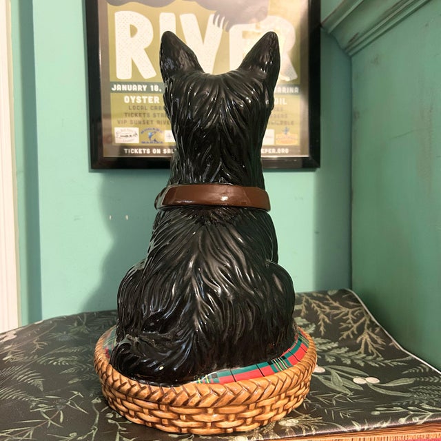 Ceramic Jeffrey Banks Home David’s Cookies Scottish Terrier Scottie Cookie Jar For Sale - Image 7 of 12