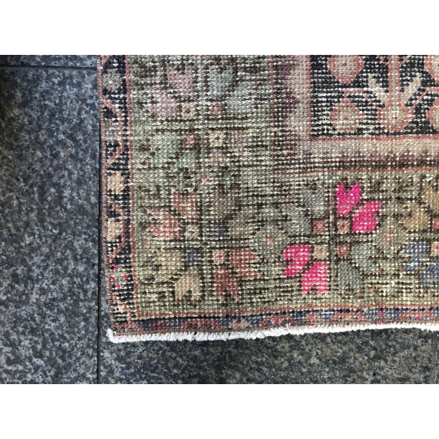 Tribal 1960s Vintage Faded Turkish Tribal Rug- 4′2″ × 8′3″ For Sale - Image 3 of 11