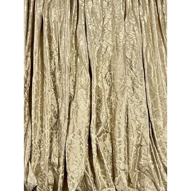 Single Cream Curtain on Valance, Window Treatment, Drapery For Sale - Image 9 of 11