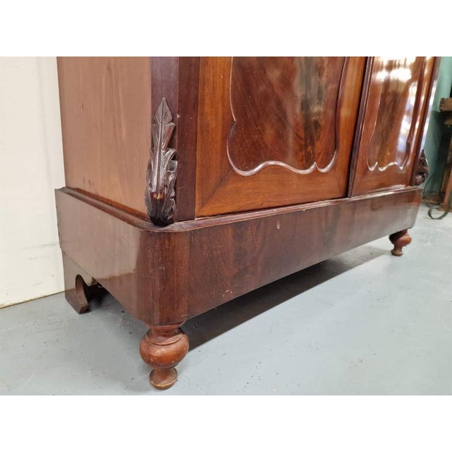 Biedermeier Style Linen Cabinet in Mahogany For Sale - Image 6 of 8