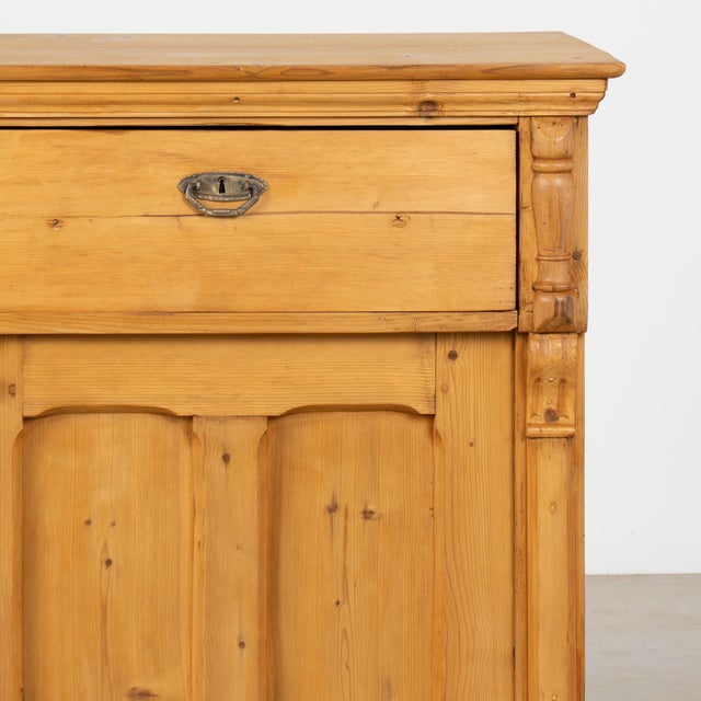 19th Century Hungarian Pine Cabinet Sideboard With Drawer For Sale - Image 11 of 18