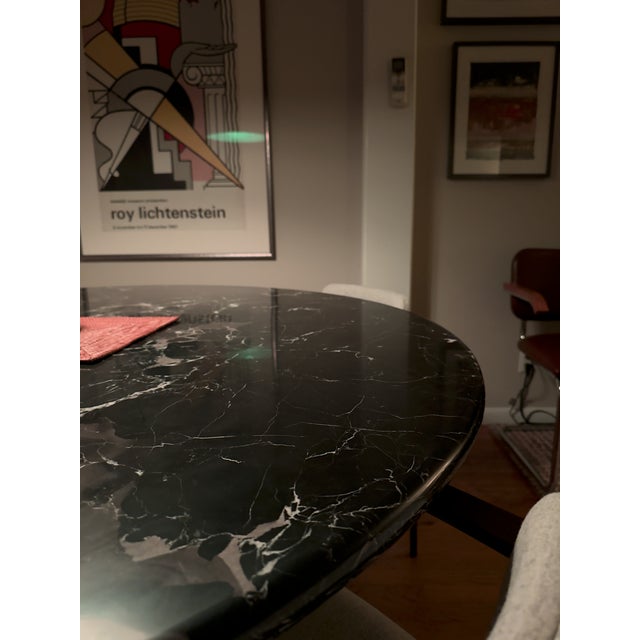 2020s Cb2 Hirsch Italian Marble Dining Table For Sale - Image 5 of 7