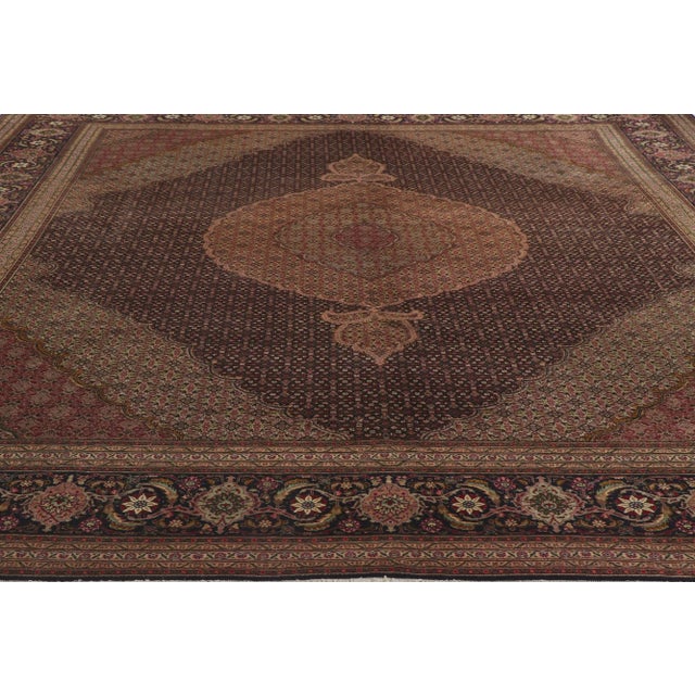 Vintage Persian Mahi Tabriz Rug - 09'11 x 12'08 For Sale - Image 4 of 9