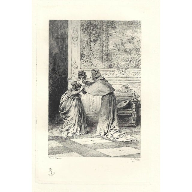 Emile Boilvin, Cardinal of Lorraine, Etching, 1882 For Sale - Image 3 of 3